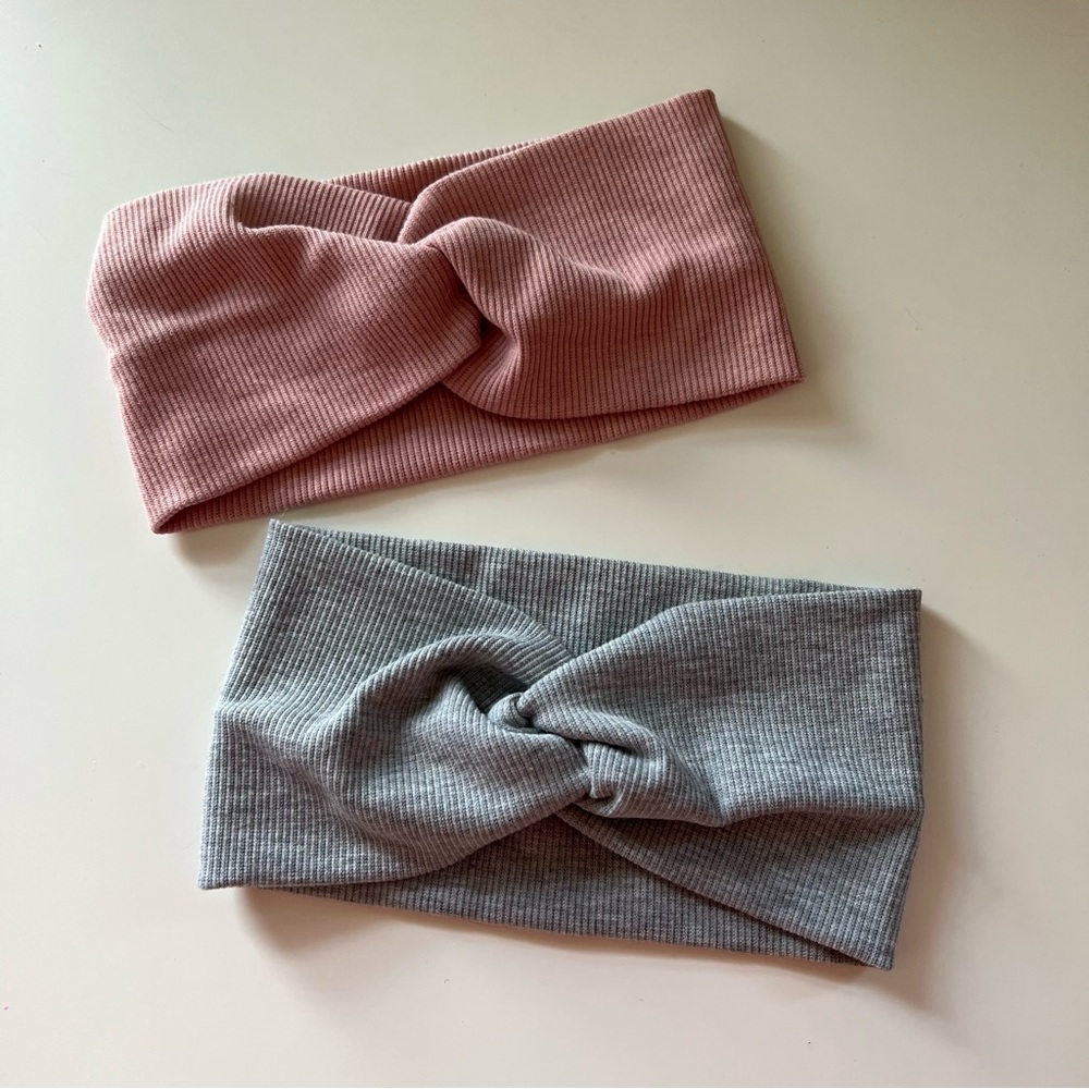 Knot Headbands Pink Gray Shein